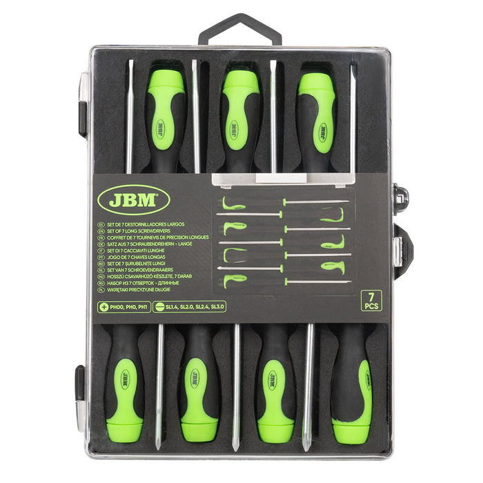 SET DE 7 DESTORNILLADORES LARGOS