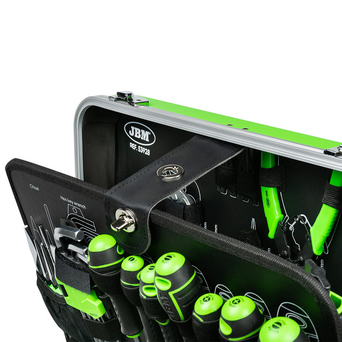 135-PIECE ALUMINUM TOOL CASE WITH 1/4" AND 1/2" ZINC-PLATED TOOLS