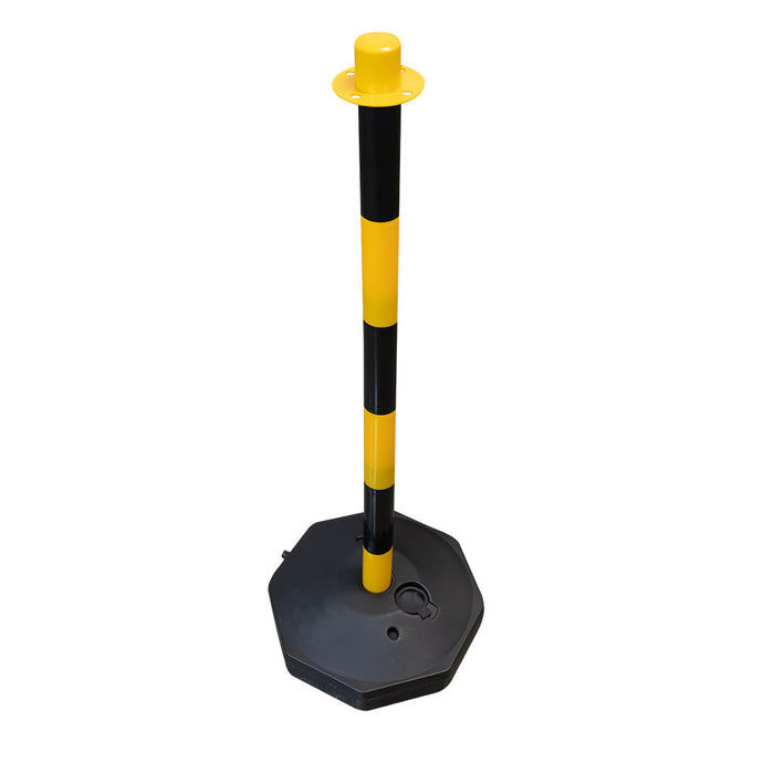 POSTE DE PLÁSTICO PARA CORRENTE - AMARELO / PRETO