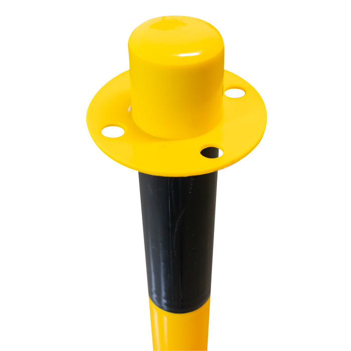 POSTE DE PLÁSTICO PARA CADENA - AMARILLO / NEGRO