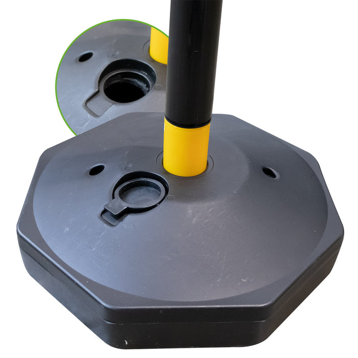 POSTE DE PLÁSTICO PARA CADENA - AMARILLO / NEGRO
