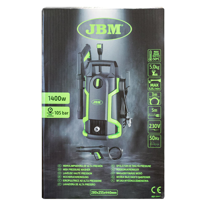 HIDROLIMPIADORA 1400W + BARREDORA DE EMPUJE MANUAL