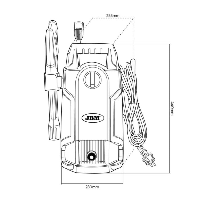 HIDROLIMPIADORA 1400W + BARREDORA DE EMPUJE MANUAL