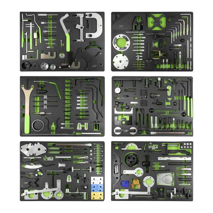 CARRO DE FERRAMENTAS ESPECIAL KIT DE SINCRONIZAÇÃO 7 GAVETAS VERDE