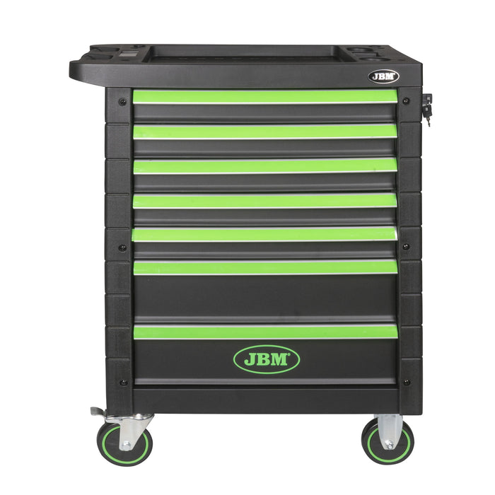 CARRO DE HERRAMIENTAS ESPECIAL KIT DE CALADO 7 CAJONES VERDE