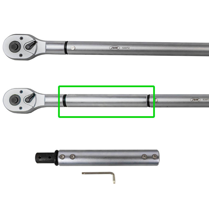 LLAVE DINAMOMÉTRICA DE 3/4" EXTENSIBLE 200-800NM