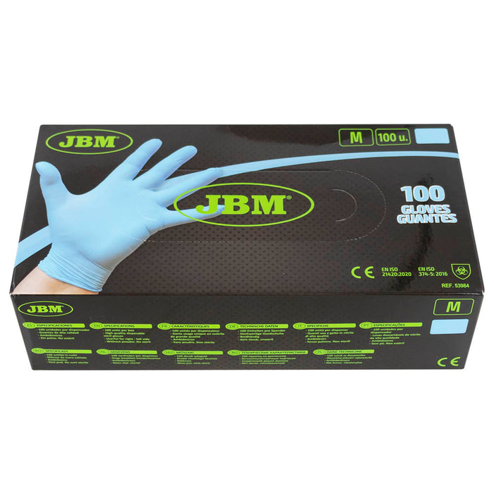 PACK 10 CAJAS GUANTES AZUL DESECHABLES DE NITRILO 3,5MIL (100 UND)