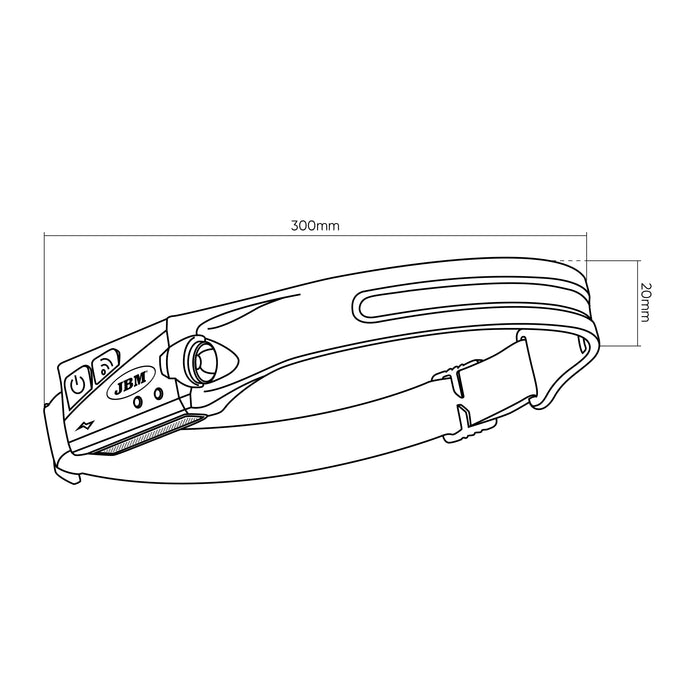 LAMPE FRONTALE LED RÉGLABLE - 350LM