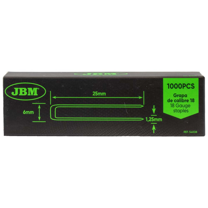 SET DE GRAPAS 25X6MM DE CALIBRE 18 (1000PCS)
