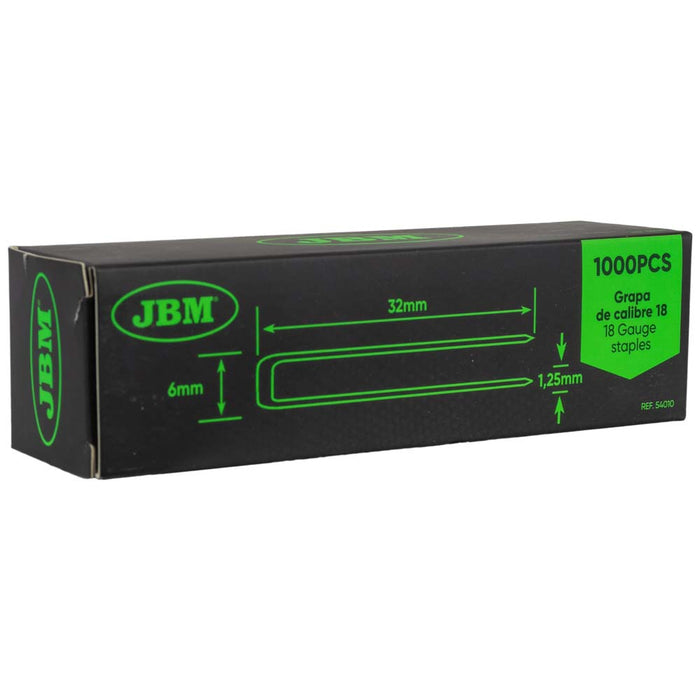 SET DE GRAPAS 32X6MM DE CALIBRE 18 (1000PCS)