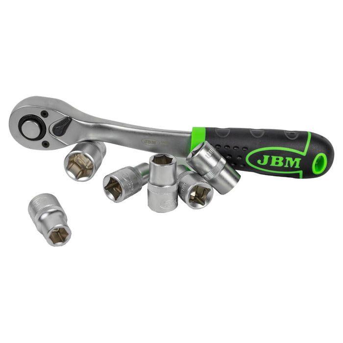 CARRACA DE 72 DIENTES CON VASOS HEXAGONALES 1/2"