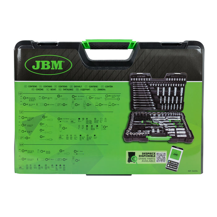 PROMO 54034 ESTUCHE DE HERRAMIENTAS DE 216 PIEZAS + MOCHILA JBM 54043