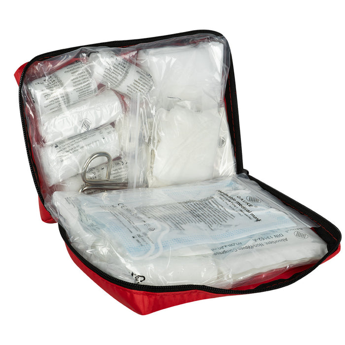 BOTIQUÍN DE PRIMEROS AUXILIOS  + ESTUCHE DE VASOS Y PUNTAS