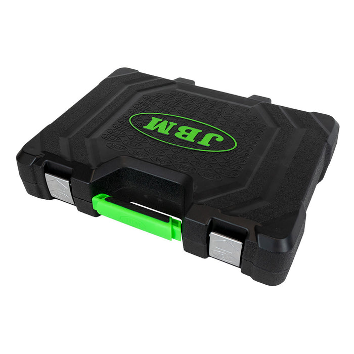 108-PIECE TOOL KIT WITH 1/4" AND 1/2" CHROME HEX SOCKETS