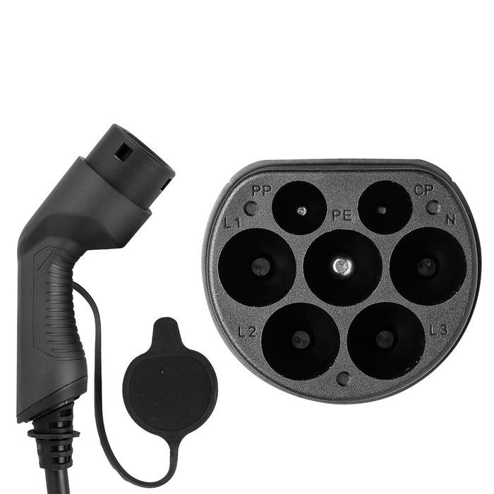 CABLE DE CARGA PARA COCHE ELÉCTRICO, 11KW, 16 A, TIPO 2 A TIPO 2 (TRIFÁSICO)