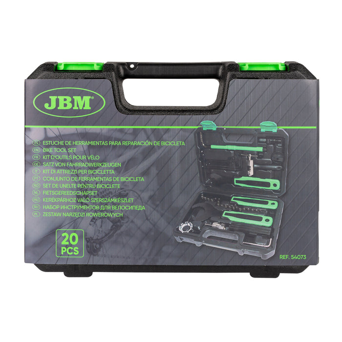 ESTUCHE DE HERRAMIENTAS PARA REPARACIÓN DE BICICLETA 20 PCS