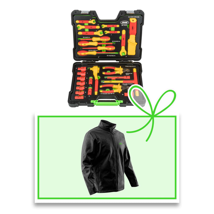 MALETÍN DE HERRAMIENTAS AISLADAS VDE 26 PCS + CHAQUETA XL