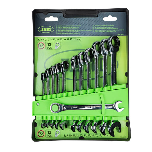 SET 12 LLAVES COMB. C/TRINQUETE