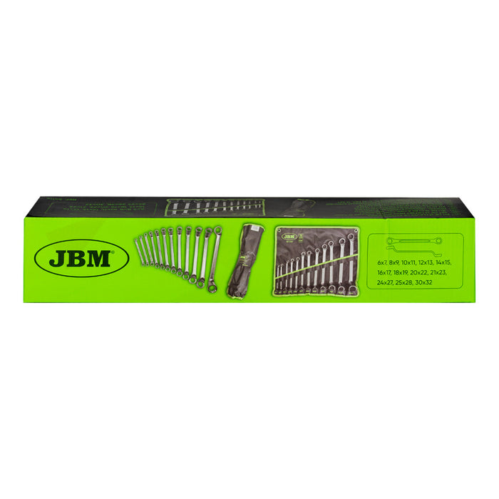 SET OF 12 OFFSET DOUBLE RING WRENCHES 12-POINT