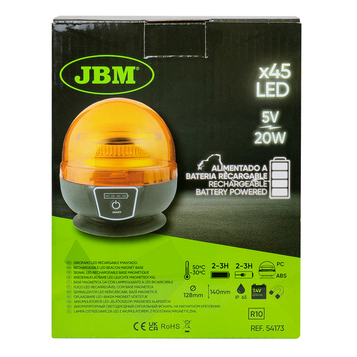 ROTATIVO LED RECARGABLE IMANTADO