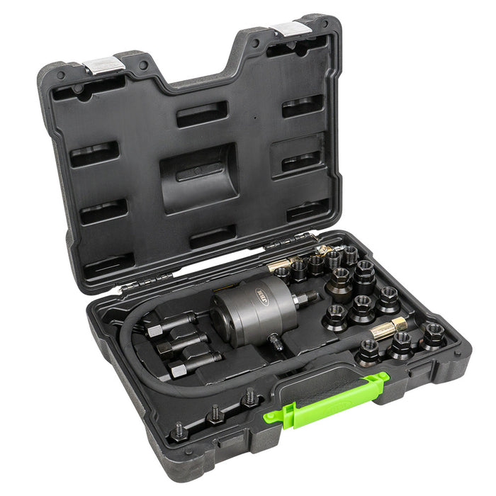 EXTRACTOR DE INYECTORES NEUMÁTICO + JUEGO DE 3 ADAPTADORES + PISTOLA DE IMPACTO 1/2" 1000NM