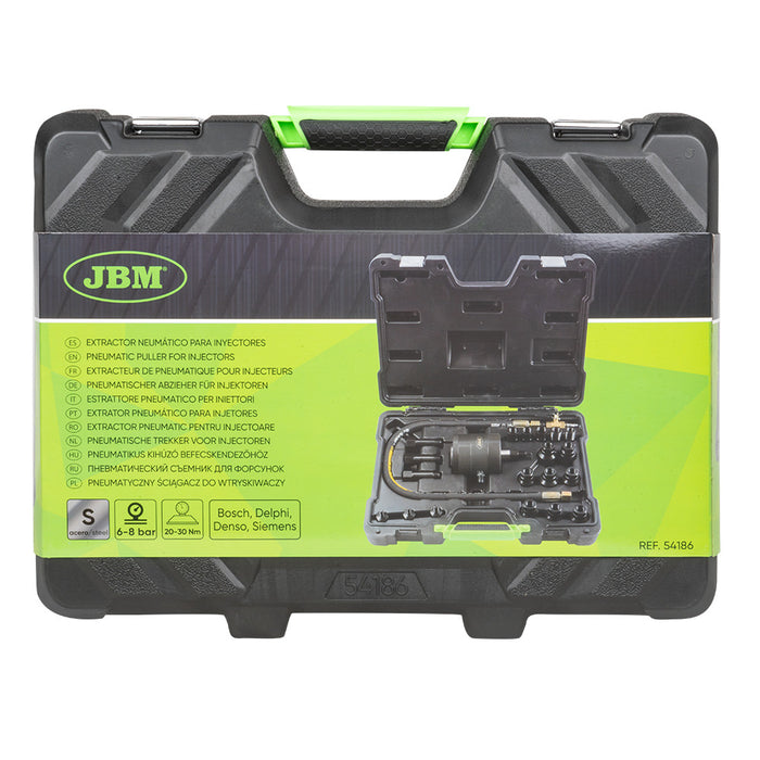 EXTRACTOR DE INYECTORES NEUMÁTICO + JUEGO DE 3 ADAPTADORES + PISTOLA DE IMPACTO 1/2" 1000NM