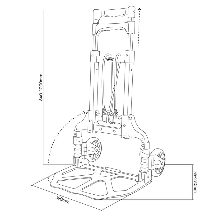 CARRETILLA PLEGABLE DE ALUMINIO 75KG
