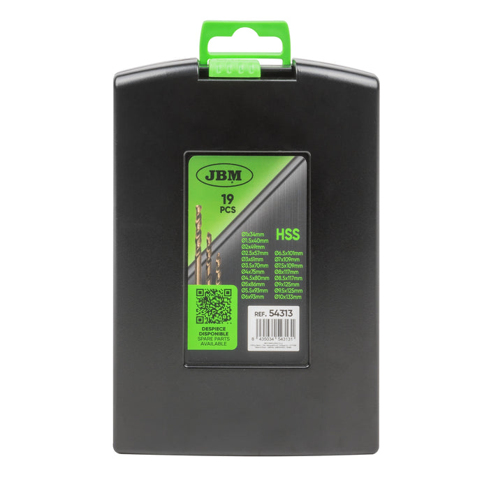 ESTUCHE DE BROCAS HELICOIDALES 1-10MM COBALTO