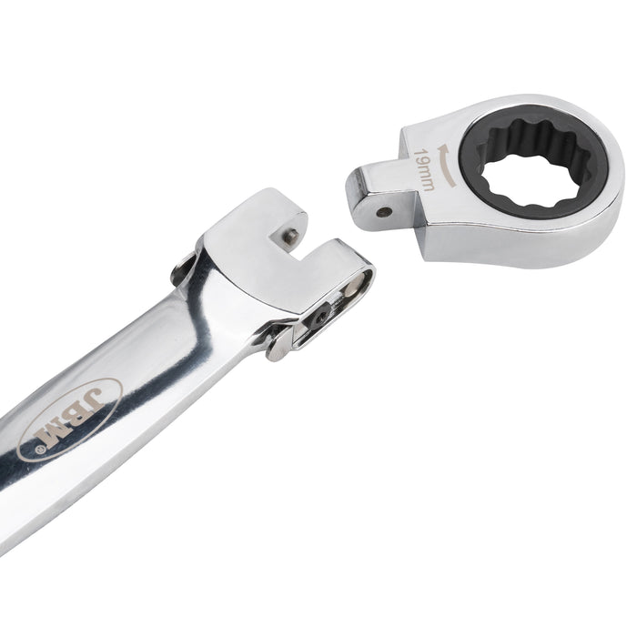 LLAVE DE TRINQUETE CON CABEZAL INTERCAMBIABLE 12 PCS