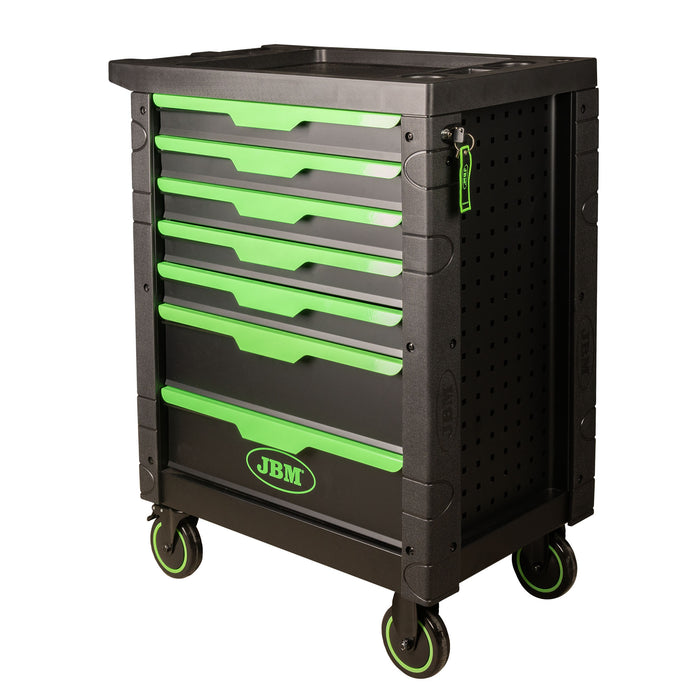 7-DRAWER TOOL CART GREEN - ASSEMBLED