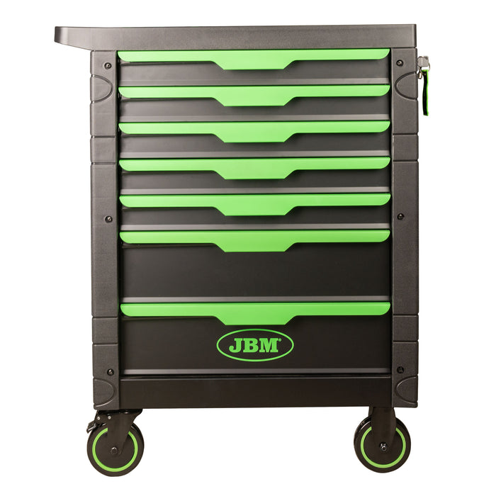 54389 CARRO DE HERRAMIENTAS 7 CAJONES VERDE + 54125 VENTILADOR NEBULIZADOR DE AGUA 75W