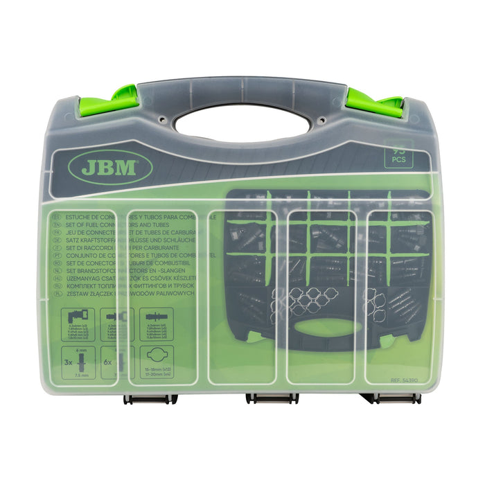 ESTUCHE DE CONECTORES Y TUBOS PARA COMBUSTIBLE 95PCS