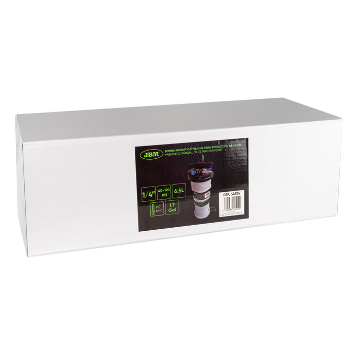 BOMBA NEUMÁTICA/MANUAL PARA SANGRADO DE ACEITE 6.5L