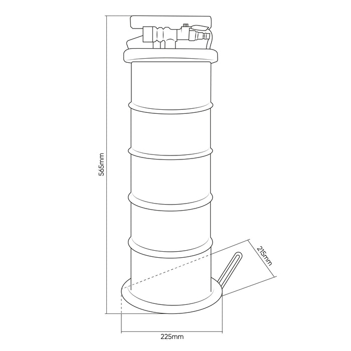 6.5L PNEUMATIC/MANUAL OIL BLEEDER PUMP
