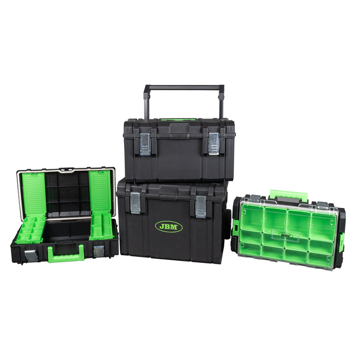 CARRO MODULAR CON 4 CAJAS APILABLES