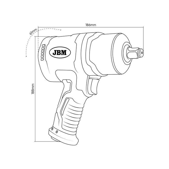 PISTOLET À CHOCS 1/2" 1750NM