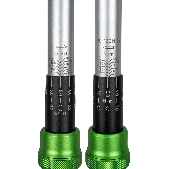 LLAVE DINAMOMÉTRICA DE 3/8" CON TORQUE DE 20-120 NM