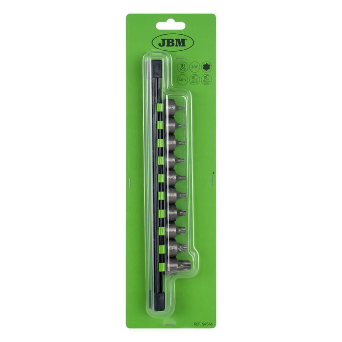 10-PIECE TORX BIT SOCKET SET 3/8" DRIVE