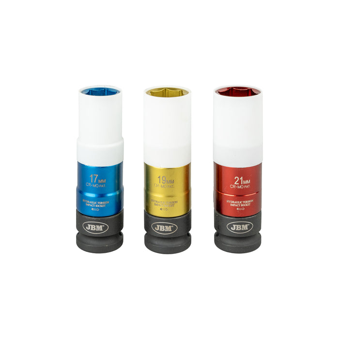 SET DE 3 VASOS DE IMPACTO DE TORQUE LIMITADO
