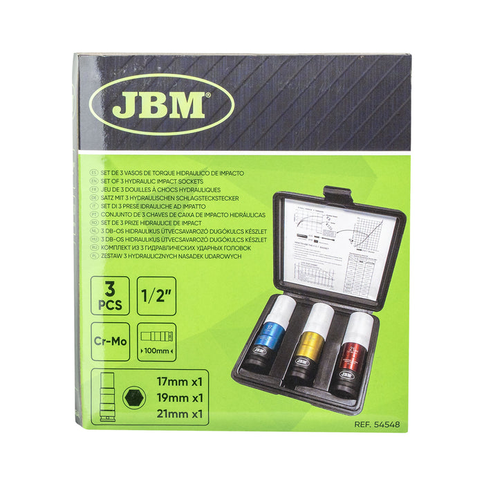 SET DE 3 VASOS DE IMPACTO DE TORQUE LIMITADO