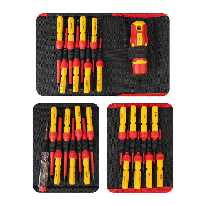 SET DE DESTORNILLADORES INTERCAMBIABLES AISLADOS 25 PCS