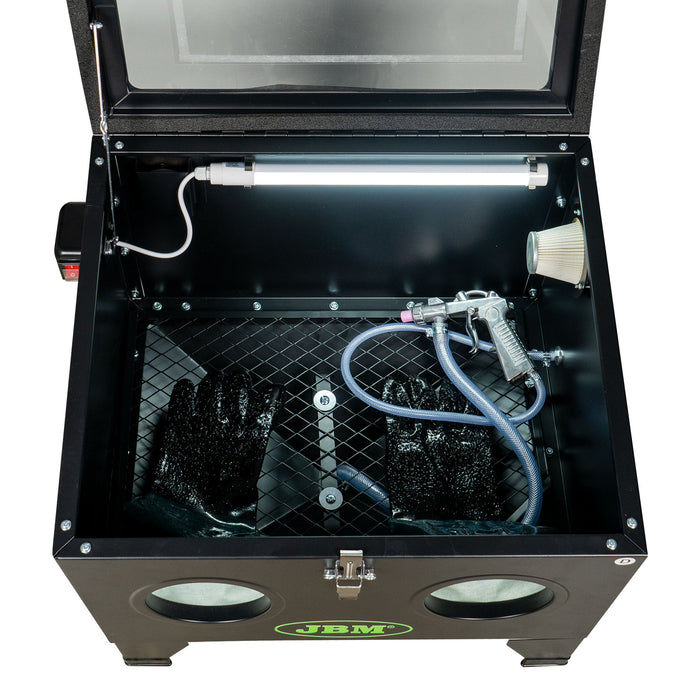 LIMPIADOR DE PIEZAS ULTRASÓNICO 30L + MÁQUINA CHORREADORA DE ARENA 90L