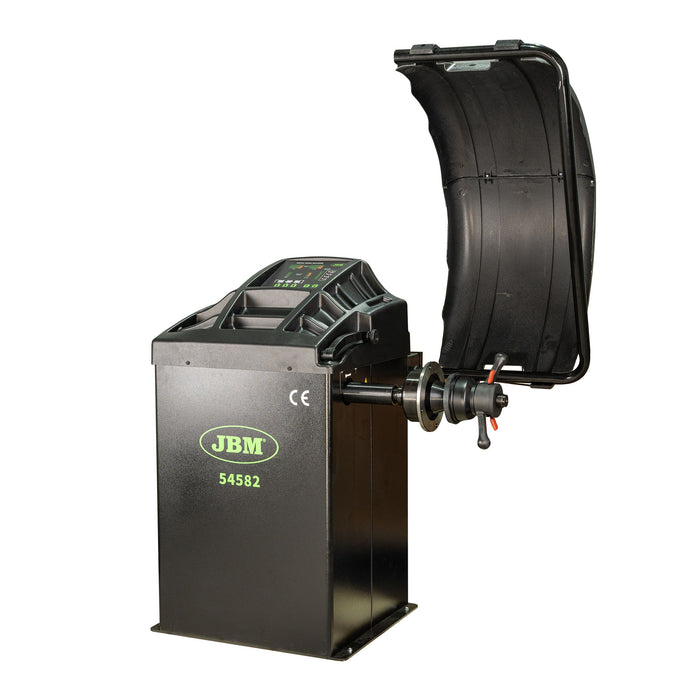 DESMONTADORA DE NEUMÁTICOS SEMIAUTOMÁTICA +  EQUILIBRADORA DE RUEDAS DIGITAL + SILLA GIRATORIA JBM