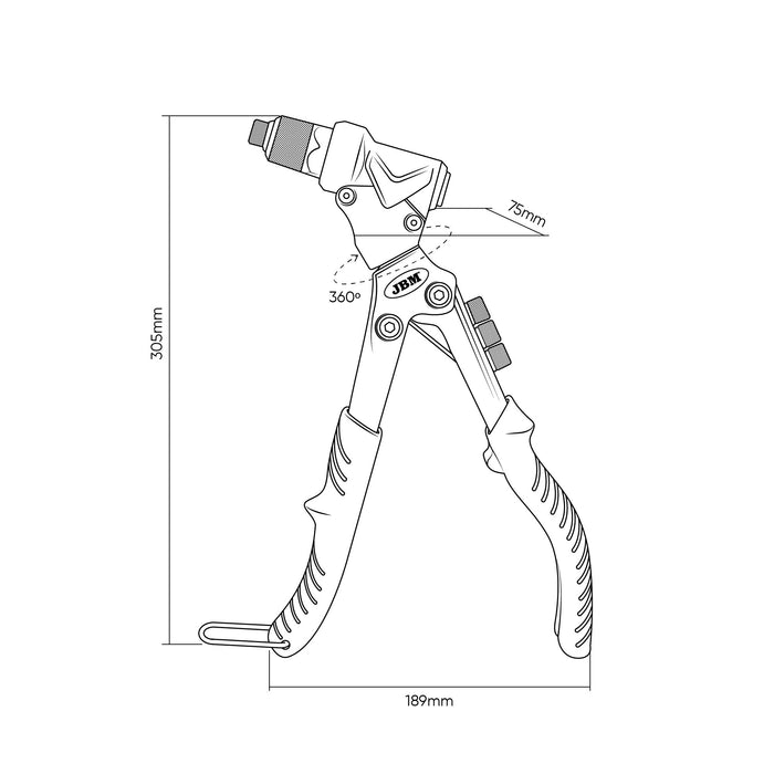 MULTIFUNCTION ARTICULATED RIVETER