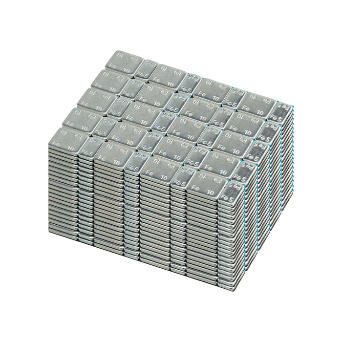 CAJA DE 100 CONTRAPESAS ADHESIVAS DE HIERRO 60GR 4X10GR 4X5GR