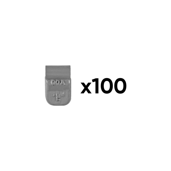 CAJA DE 100 CONTRAPESAS ZINC GRAPA 05GR. ESPECIAL LLANTA UNIVERSAL