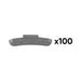 CAJA DE 100 CONTRAPESAS ZINC GRAPA 40GR. ESPECIAL LLANTA UNIVERSAL