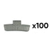 CAJA DE 100 CONTRAPESAS ZINC GRAPA 30GR. ESPECIAL LLANTA ALEACIÓN