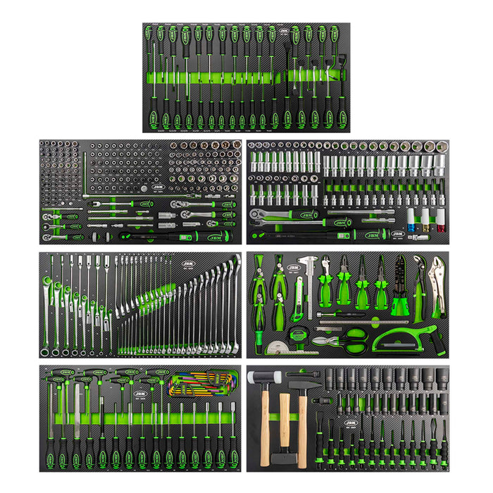 SET DE 7 MÓDULOS EVA CARBONO PARA CARRO DE HERRAMIENTAS
