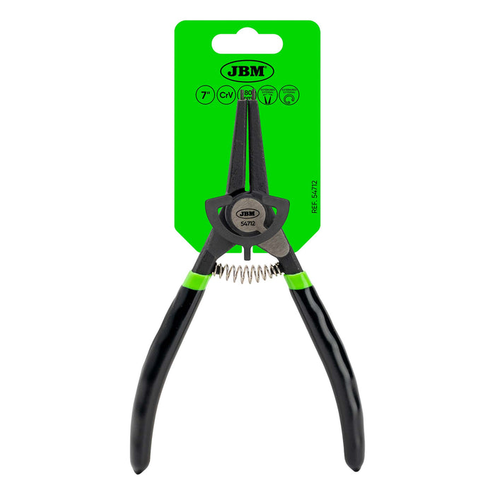 7" 180MM STRAIGHT TIP EXTERNAL CIRCLIP PLIERS